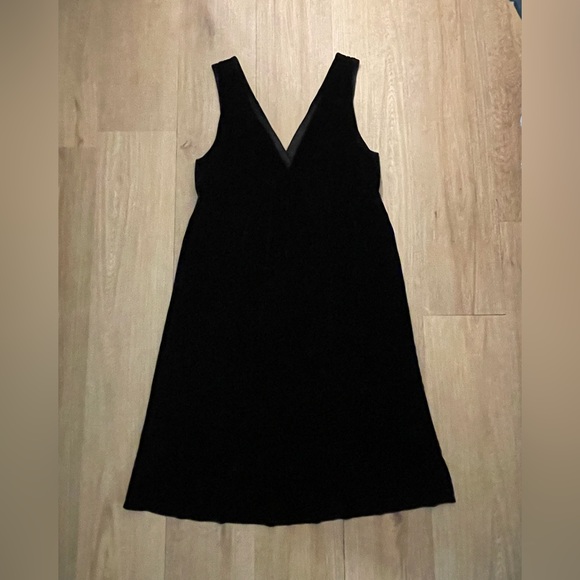 Vince Black Velvet Silk Blend Dress Size Large - Picture 6 of 9